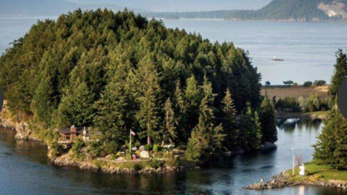 The 29-plus acre estate is on the San Juan Islands in Washington state and has four houses.