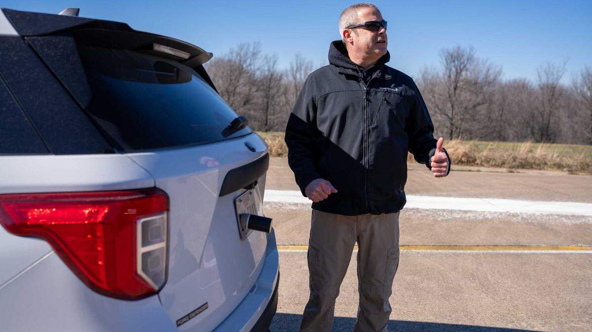White Settlement police practice using GPS technology that will allow them to tag fleeing suspect vehicles and monitor their location from a distance. Officers received training in the new system Wednesday at the Dallas-Fort Worth International Airport.