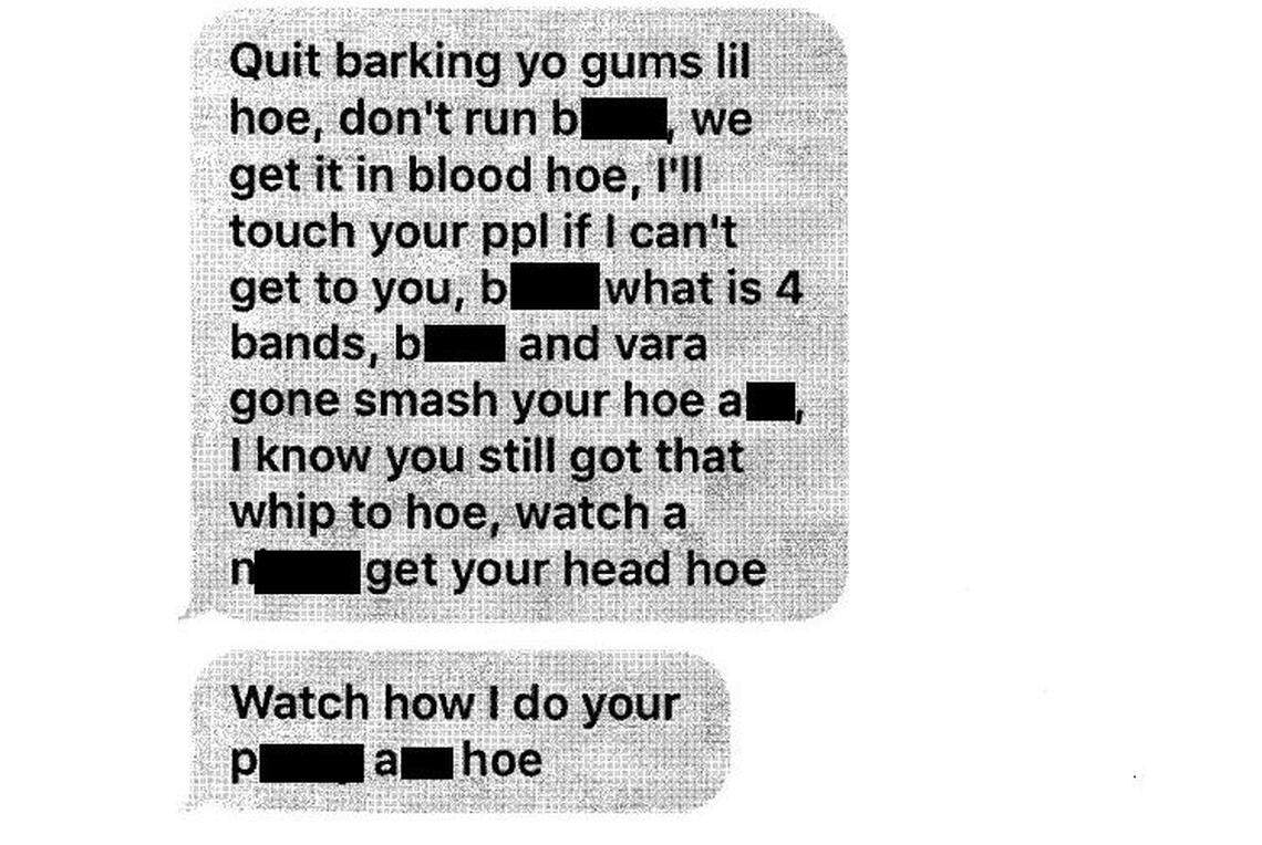 Bruce Davis sent this text to a victim in a child sex-trafficking case, according to court documents.