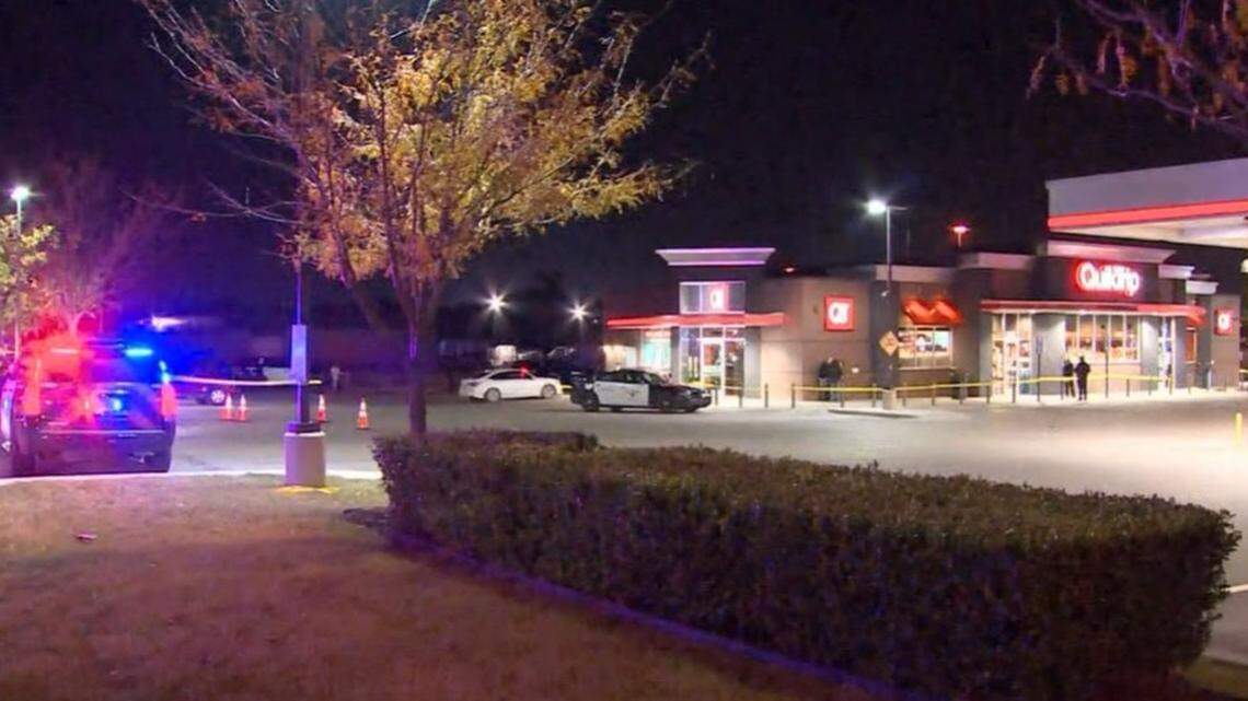 An armed man was shot to death by Fort Worth police early Wednesday after he walked out the front of a store and immediately started firing his weapon toward officers, Fort Worth police said.