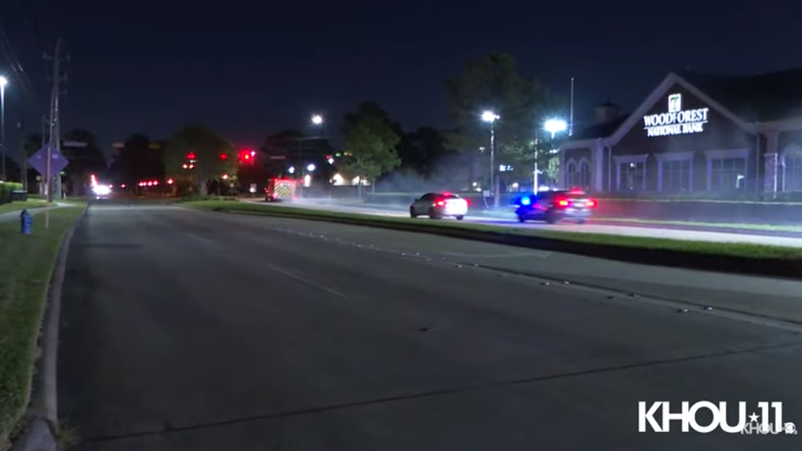 Houston police officers chase an ambulance stolen by a discharged hospital patient.