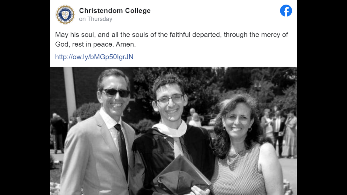 Teacher Michael Echaniz, a 2020 graduate of Christendom College, was killed March 10 in Texas, officials say.