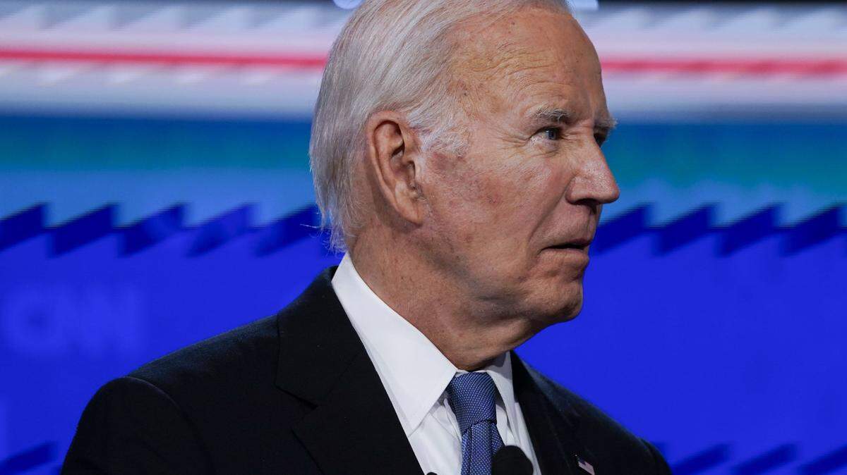 President Joe Biden during the debate at CNN’s studios in Atlanta. 