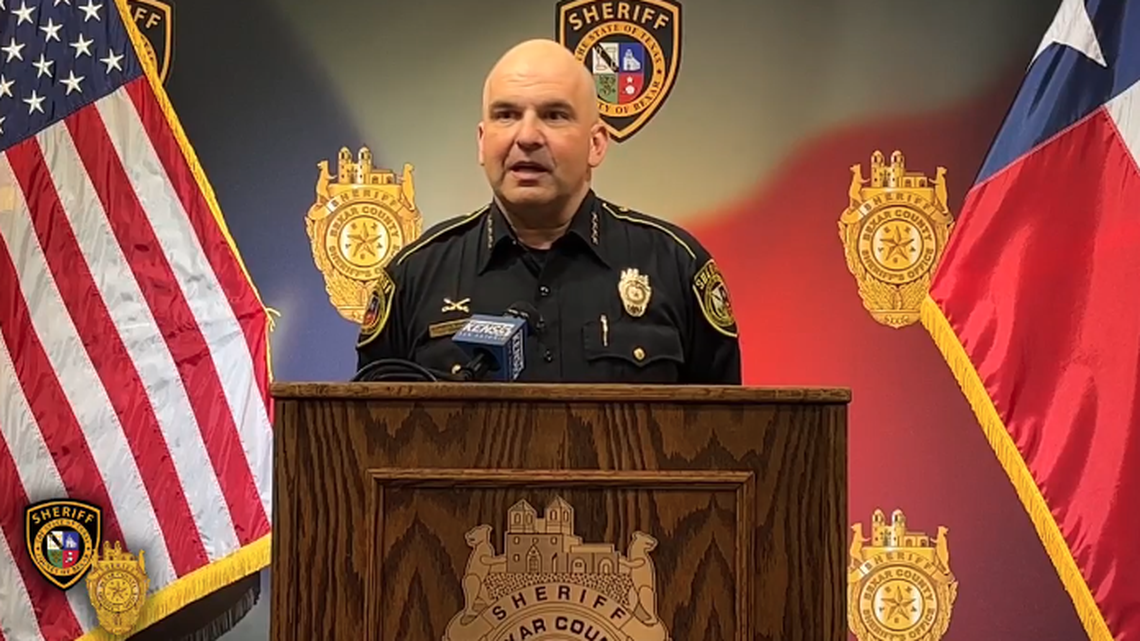 Bexar County Sheriff Javier Salazar announced the arrest on Thursday, April 28, of a San Antonio vice principal who is accused of punching a 5-year-old.