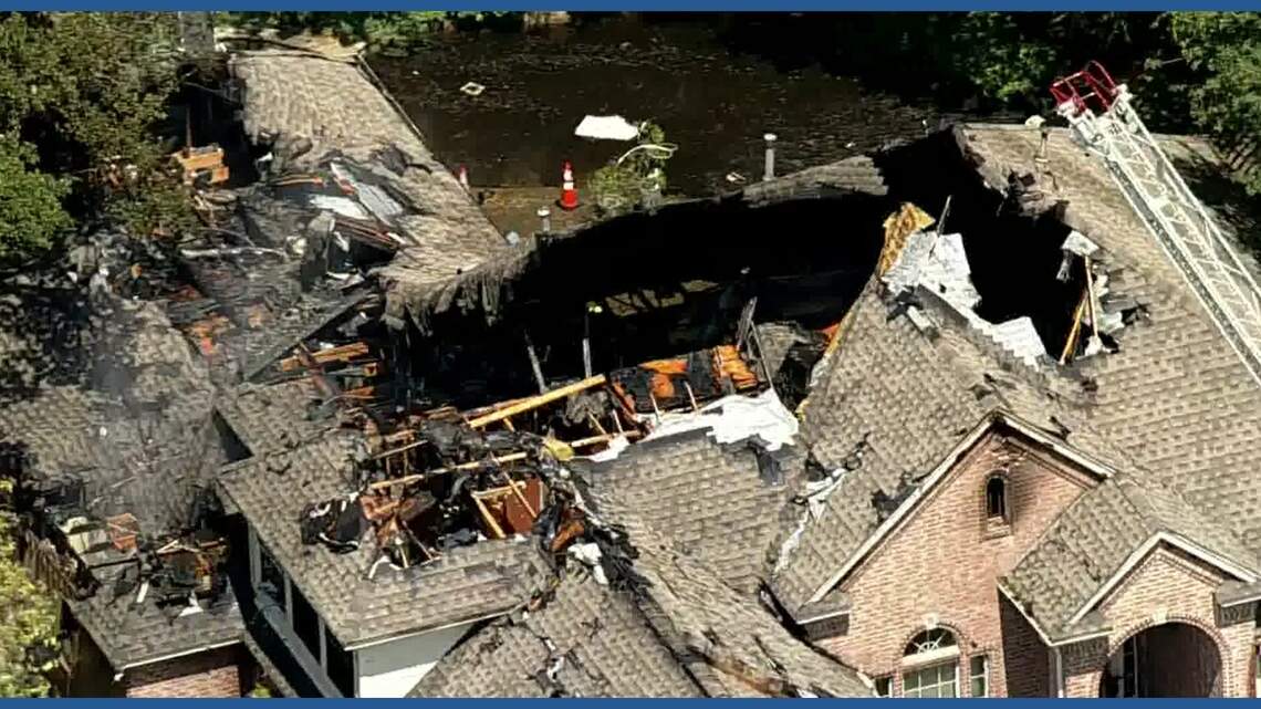 Investigation ongoing after 3-alarm fire damages roof of a large Southlake home