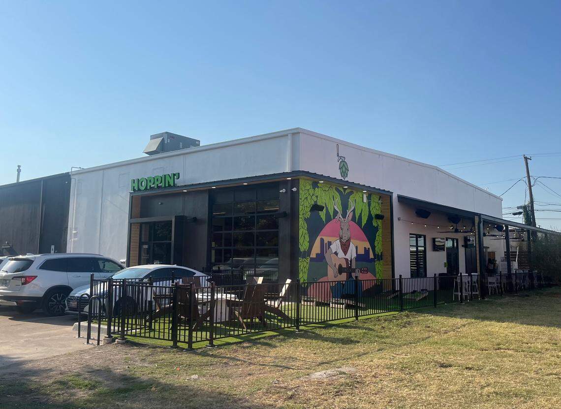 Hoppin’ Fort Worth located on 2608 Weisenberger St. Mural by Dyland Kennedy murals.