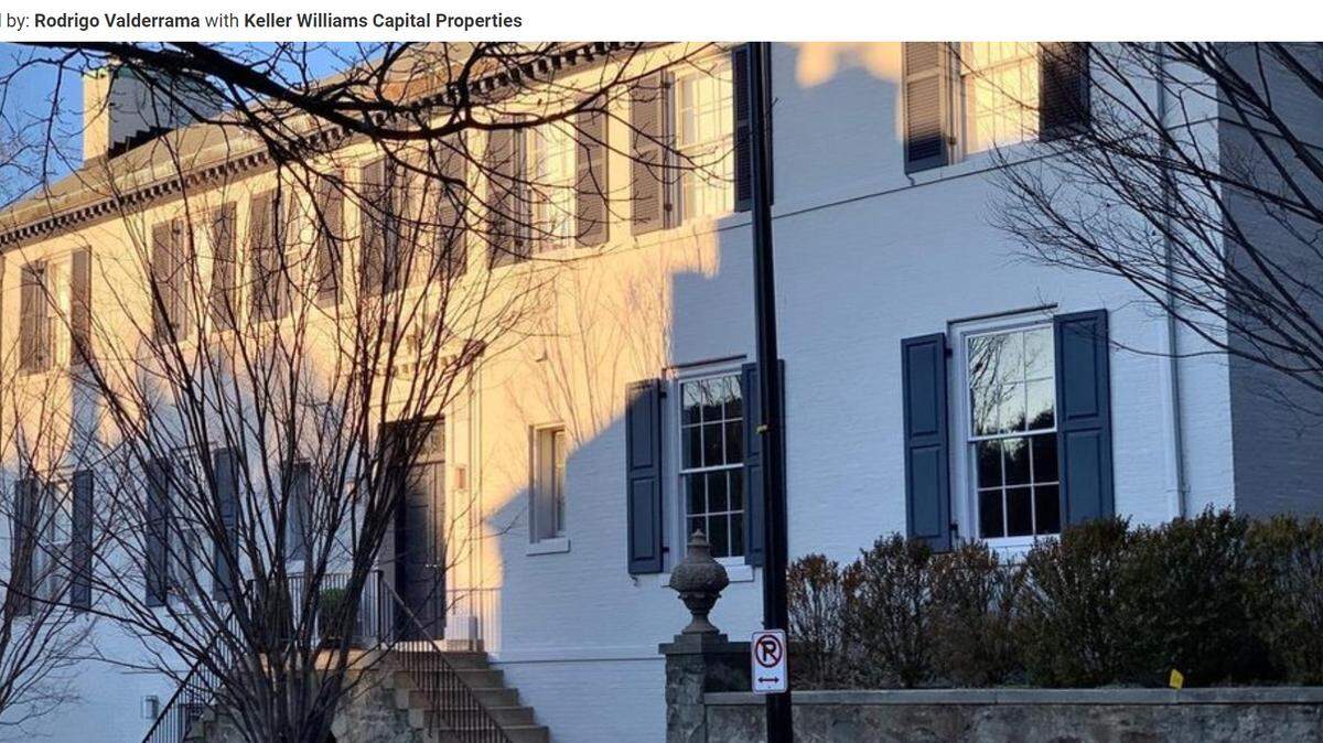 The house, located in the Kalorama neighborhood, is available for $18,000 a month.