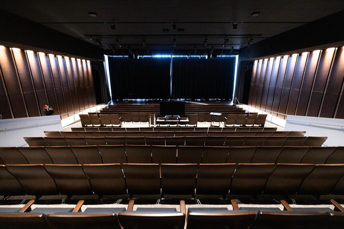 The Kearby Theater inside the National Medal of Honor Museum in Arlington.