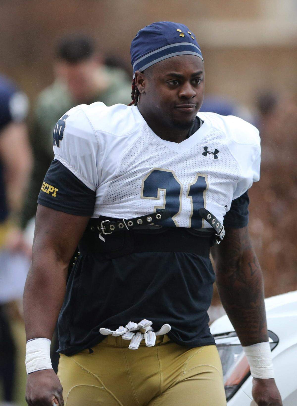 Nana Osafo-Mensah (31) chose to leave Notre Dame to play closer to his Texas home at TCU.