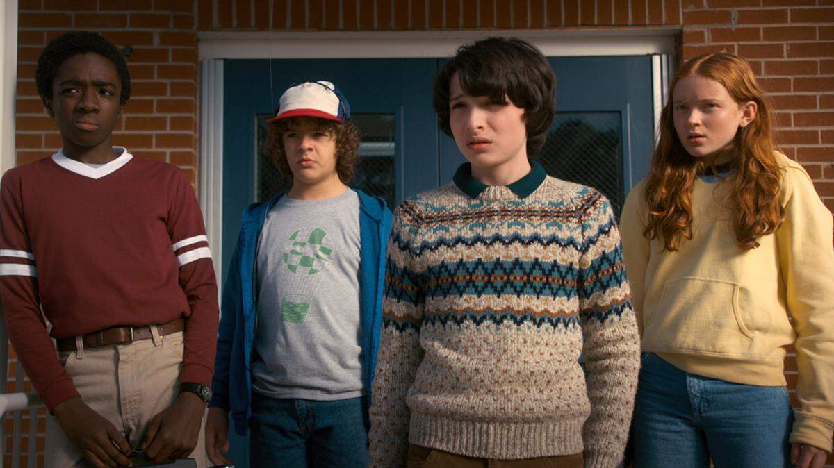Several members of the "Stranger Things" cast will be in attendance at Dallas Fan Expo, including Caleb McLaughlin, far left, Gaten Matarazzo, second from left, and Sadie Sink, right.