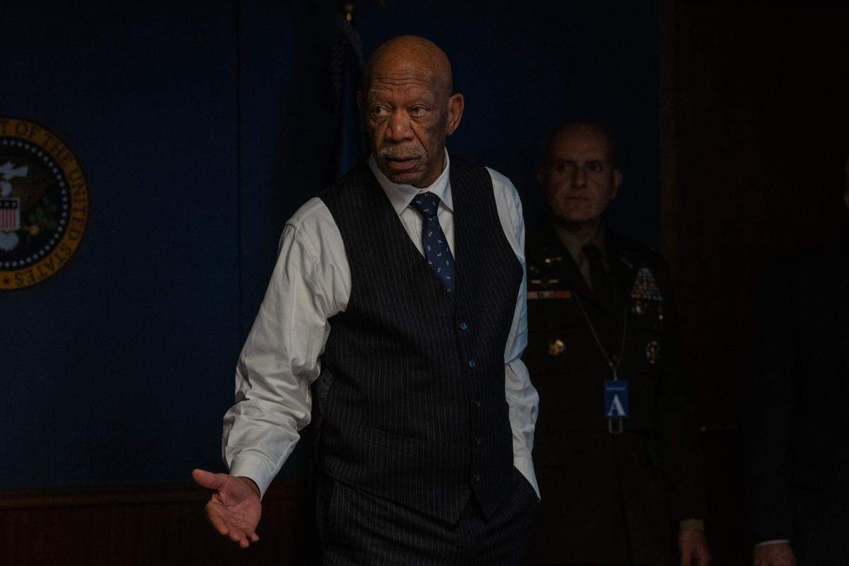 Morgan Freeman as Secretary of State Mullins in “Special Ops: Lioness”, episode 8, season 1, streaming on Paramount+, 2023.