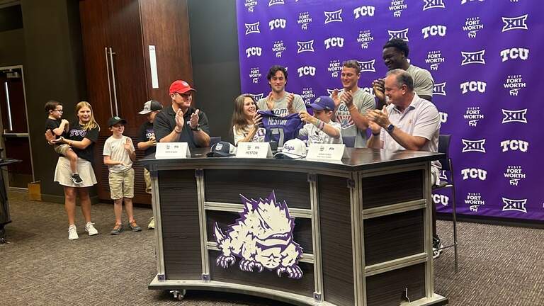 TCU holds special signing day event for 11-year-old cancer survivor