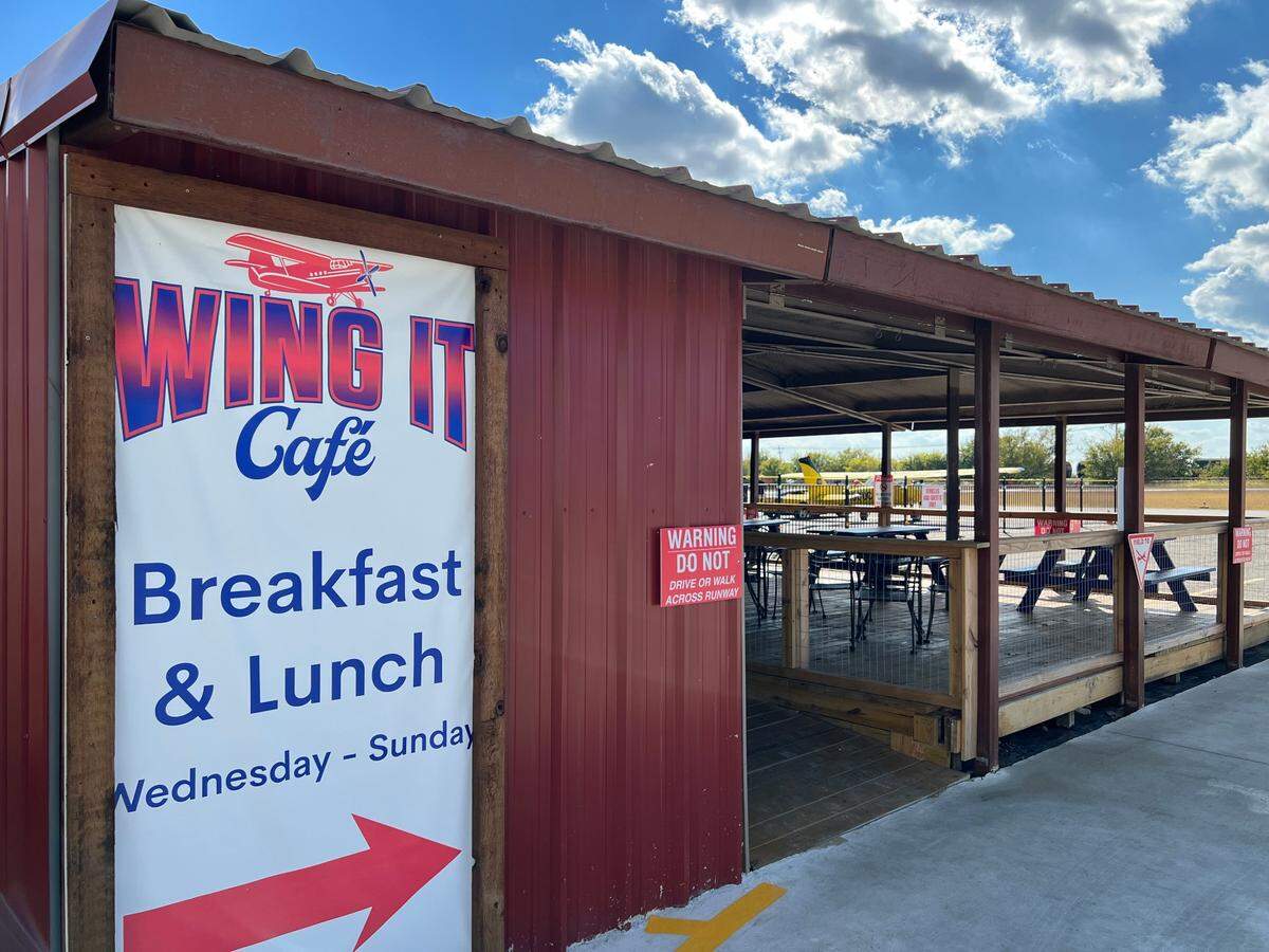 Wing It Cafe is on the runway apron at Hicks Airfield north of Saginaw.