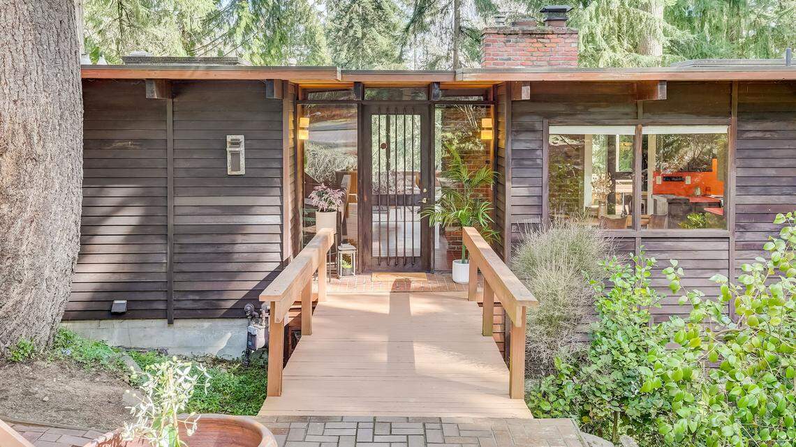 The exterior of the charming house