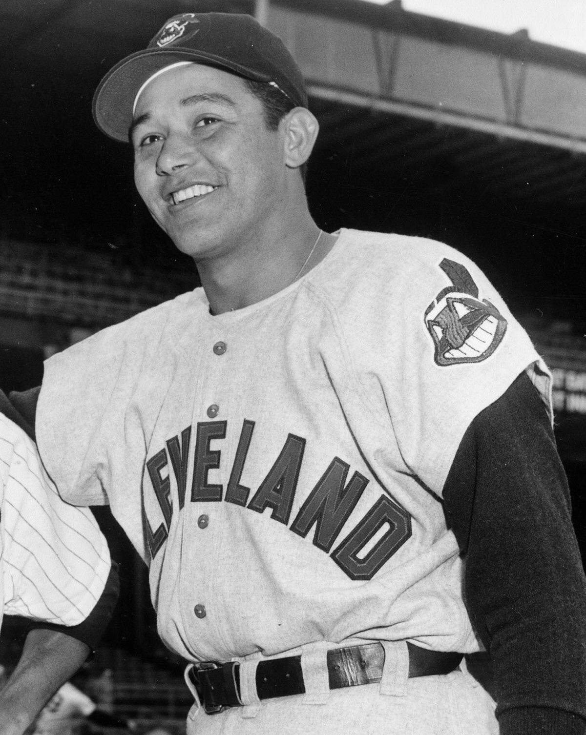 Alfonso “Chico” Carrasquel before a game in Chicago on April 17, 1956, when he played for the Cleveland Indians. The shortstop died in 2005.
