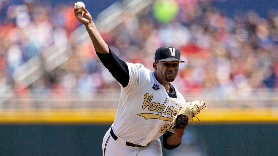The Texas Rangers pulled the surprise of the 2022 MLB Draft by selecting former Vanderbilt pitcher Kumar Rocker with the third overall pick.