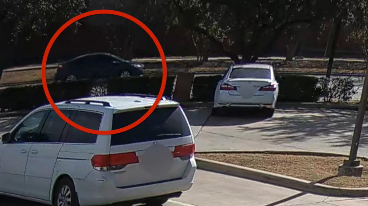 Police in Irving are asking for the public’s help in finding the occupants of the vehicle circled here, possibly a 2018 Toyota Corolla in a slate metallic color with darkly tintned windows. They believe the vehicle is connected to a Feb. 10 murder, according to a news release.