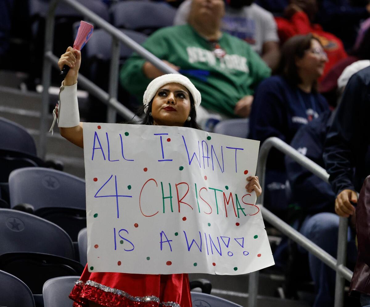 This Denton Ryan Raider Stepper just wanted a win during the UIL 5A D1 Semifinals football game at The Ford Center in Frisco, Texas, Friday, Dec. 13, 2024.