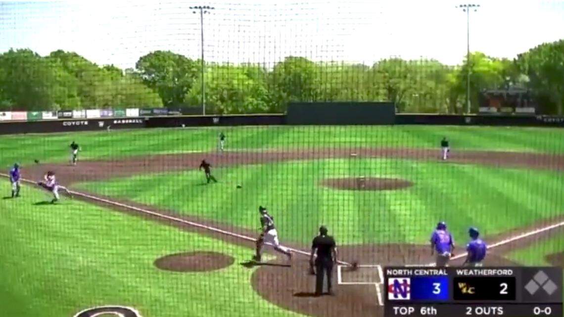 Weatherford College pitcher Owen Woodward has been removed from the team after he slammed North Central Texas College’s Josh Phillips after the batter hit a home run off him in their game on Wednesday.