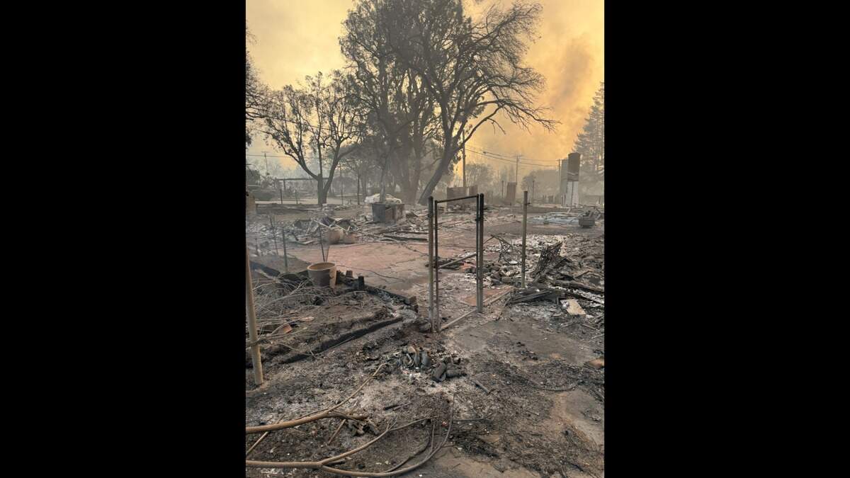 Every house in this Altadena neighborhood including the Fordinal home was burnt down to ashes with nothing but chimneys left. 