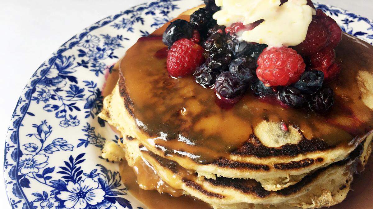 Almond pancakes, one of the options last Mother’s Day brunch options at Bird Cafe in Fort Worth