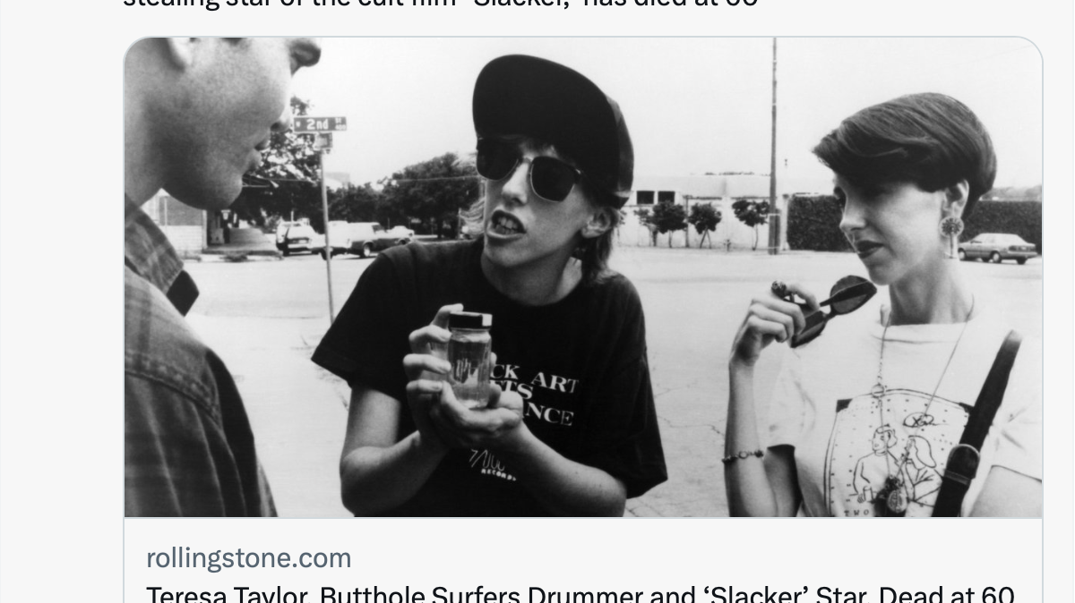 Arlington drummer Teresa Taylor passed away from complications with lung disease on Sunday.