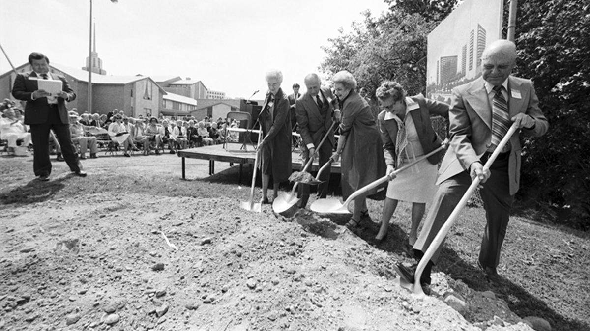 Groundbreaking for the Trinity Terrace retirement center in Fort Worth, 1981.