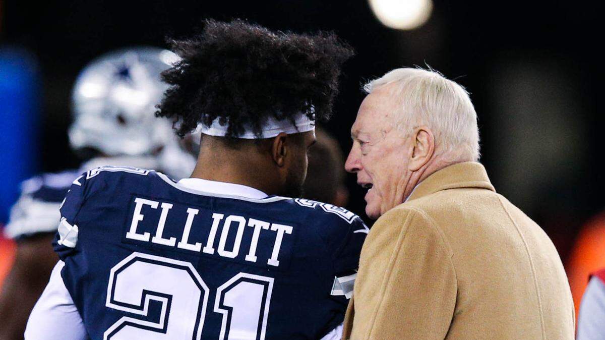 Cowboys owner Jerry Jones won’t rule out Ezekiel Elliott returning to Dallas.