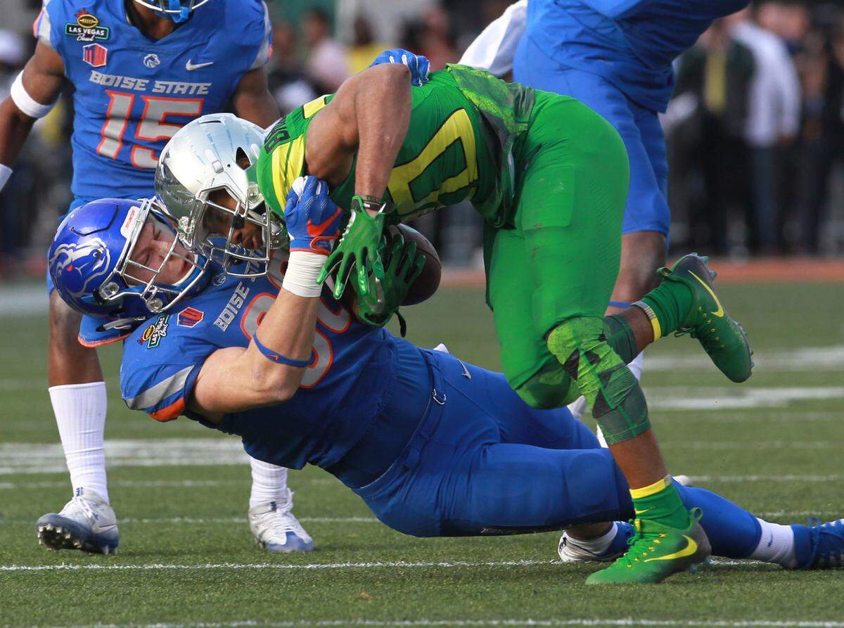 Linebacker Leighton Vander Esch made a lot of big plays during his career at Boise State.