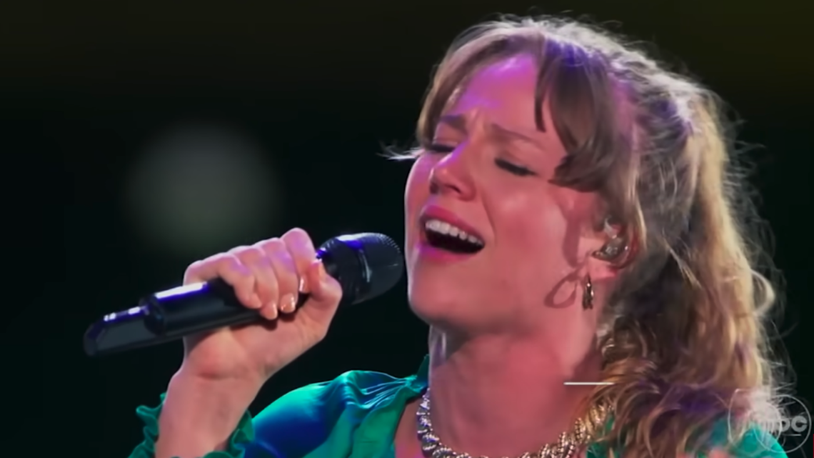 Hannah Nicolaisen, from Houston, Texas, performed Pink’s “Glitter in the Air” on “American Idol” Monday, April 18.