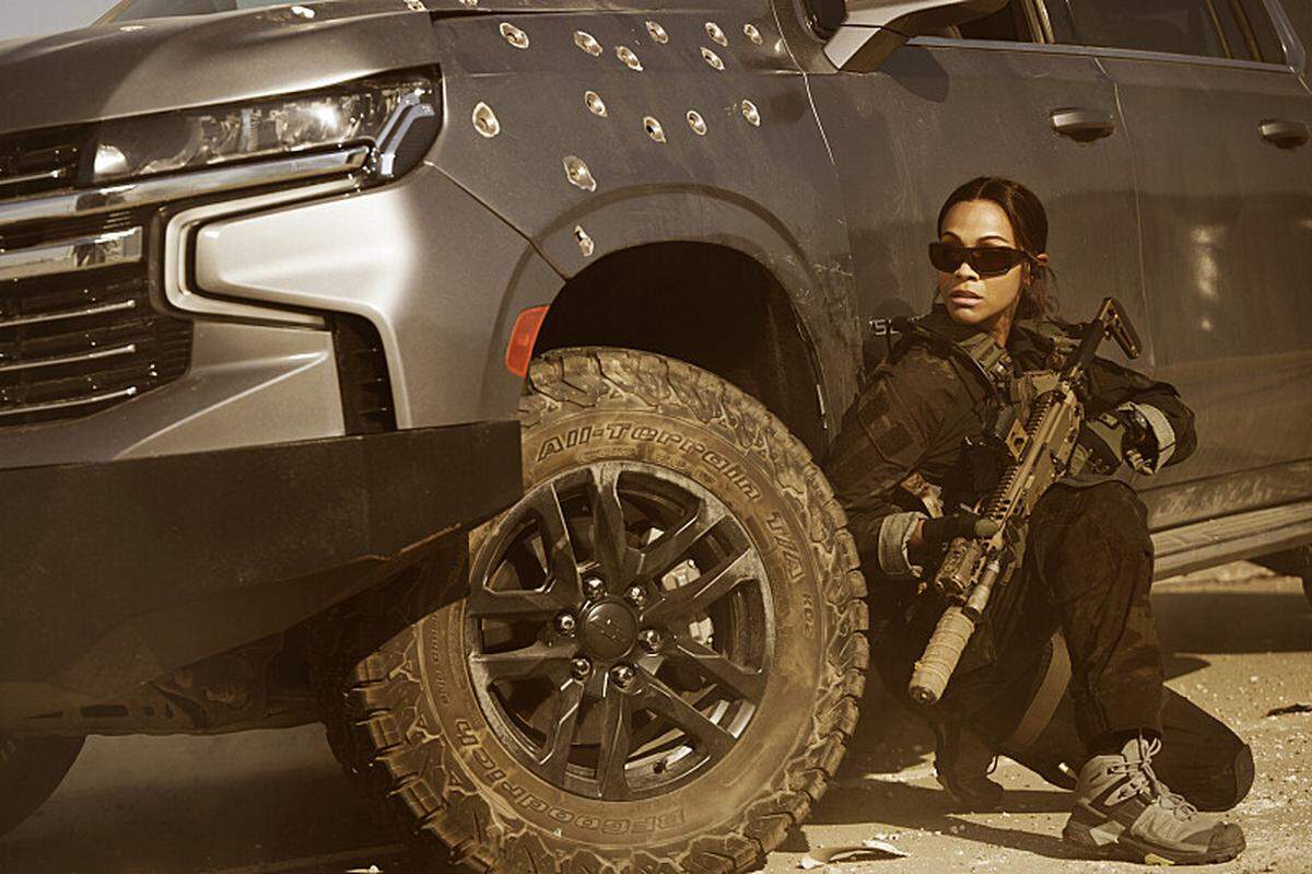 Zoe Saldana as Joe in “Lioness,” season 2, streaming on Paramount+, 2024.