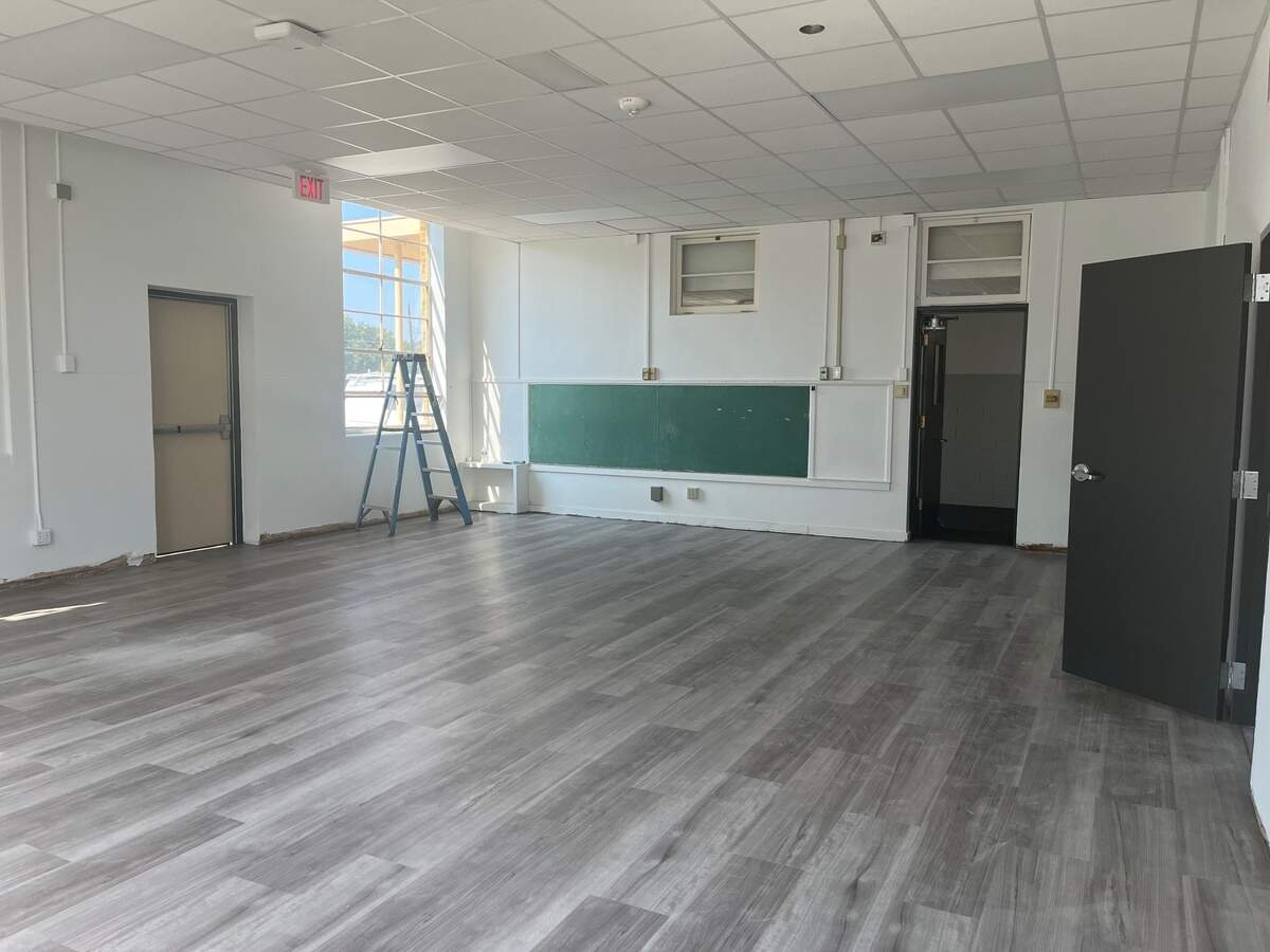 The former Fort Worth Independent School District Applied Learning Academy is undergoing renovations, including new paint, lighting, floors and window treatments to become the New Heights Adult High School.