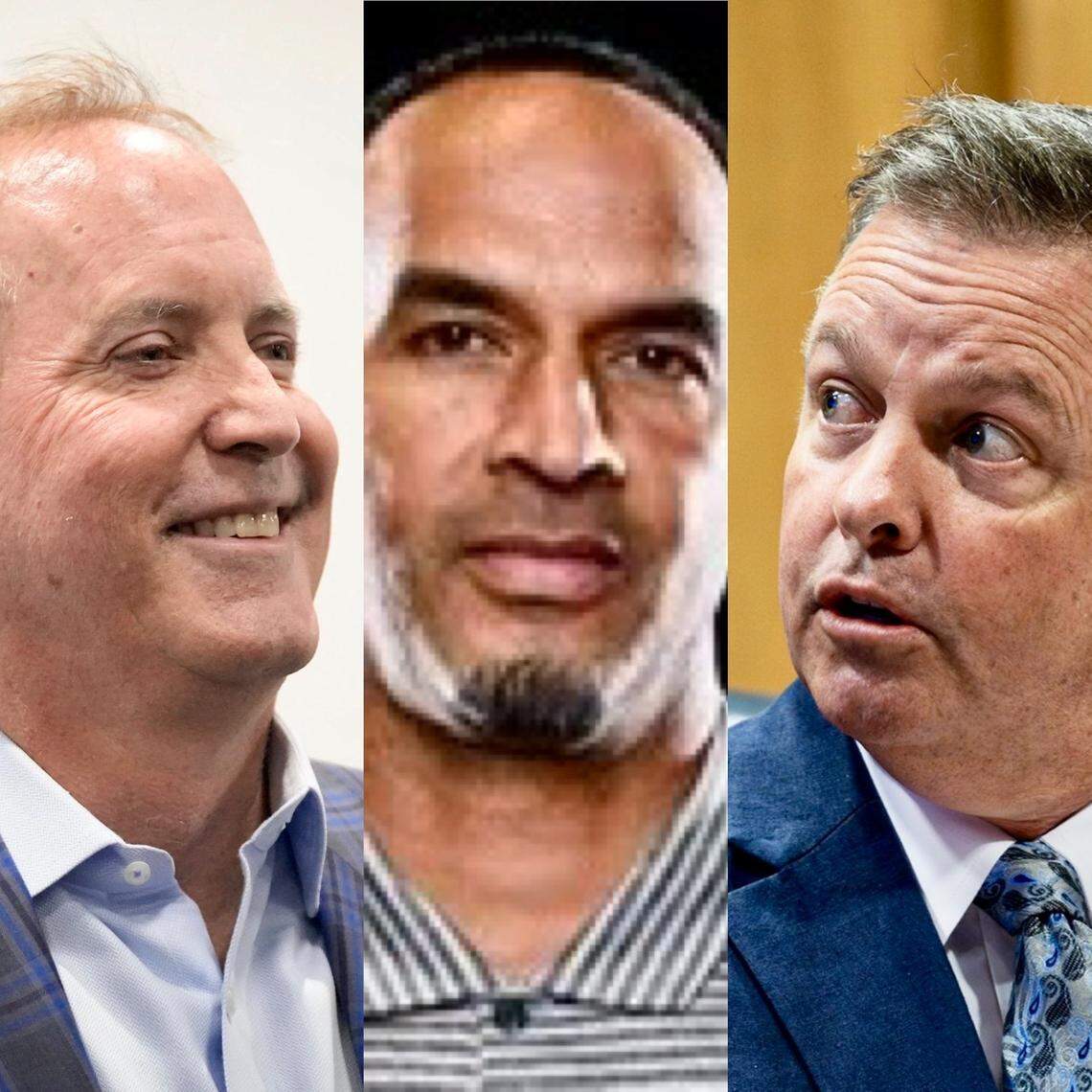 Texas Attorney General Ken Paxton, Dallas Mavericks General Manager Nico Harrison, Tarrant County Judge Tim O’Hare.