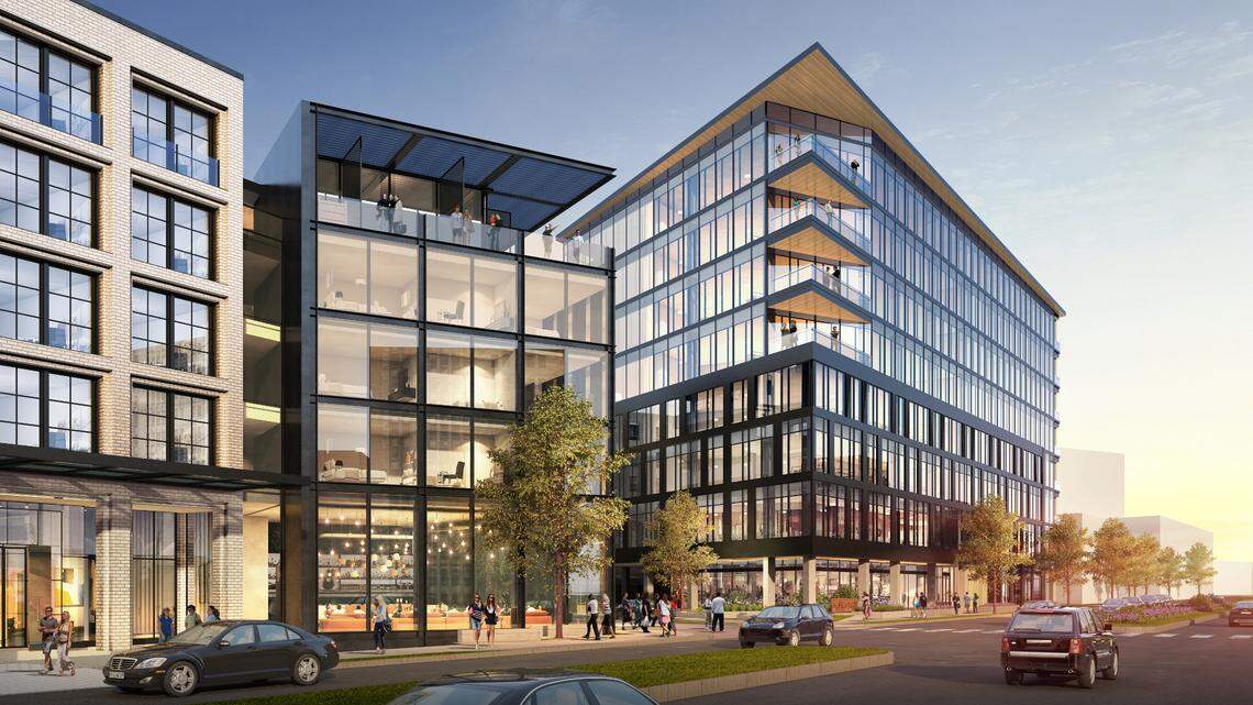 A rendering of the “jewel box” lobby that will be part of the new luxury hotel, office and residence development in Fort Worth’s Cultural District.