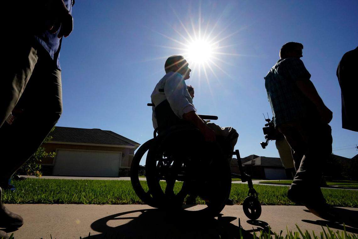 Texas Gov. Greg Abbott campaigns Oct. 1 in Harlingen, Texas. (AP Photo/Eric Gay)