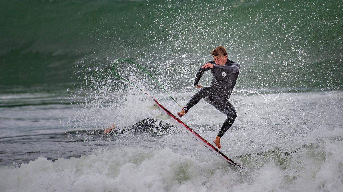 La Nina years are dry and hot. But that does not mean no rain. Ventura County surfers eagerly anticipated the swells that Tropical Storm Hilary would bring during last year’s transition from La Nina to El Nino. Photo taken Aug. 20, 2023.