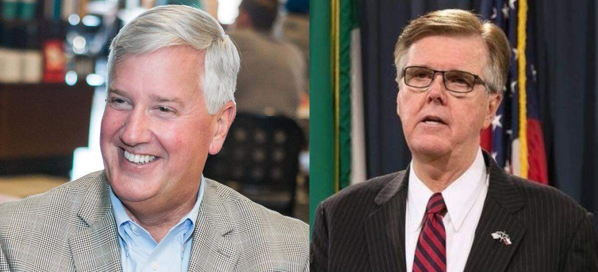 Lieutenant governor candidates: Democrat Mike Collier (left) and Republican Dan Patrick