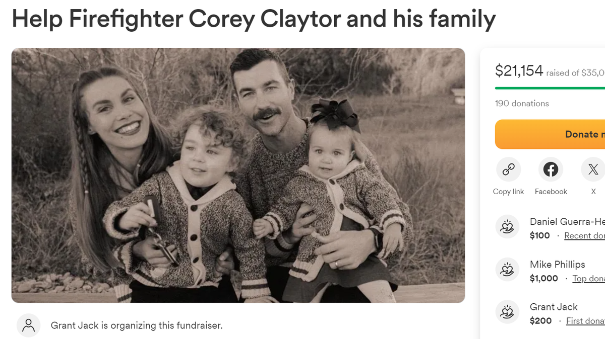 Coworkers of Denton County ESD1 firefighter Corey Claytor are asking the community to help Claytor’s family after he was involved in a motorcycle crash March 22. The money will help cover the costs of Claytor’s recovery.