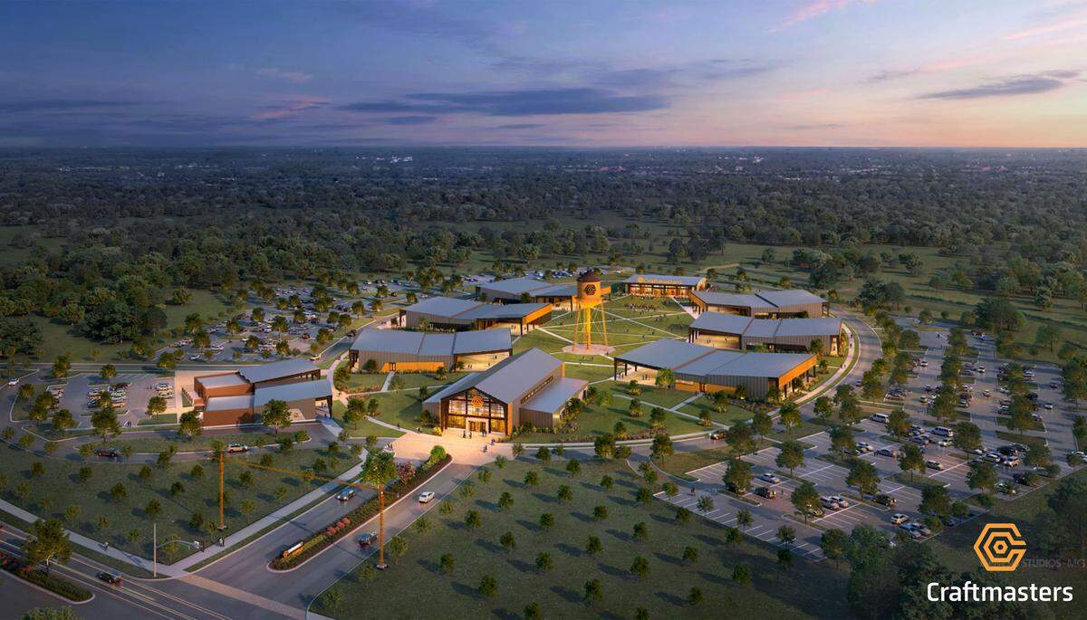 An artist’s rendering of the proposed Craftmasters campus in Burleson. It will be the trade school’s first campus and will sit adjacent to the Craftmasters corporate headquarters.