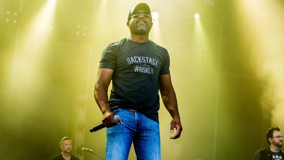 FILE - In this July 22, 2017 file photo, Darius Rucker performs at the Faster Horses Music Festival in Brooklyn, Mich. Artists like Rucker, Kane Brown and Jimmie Allen have all had No. 1 country hits in recent years. (Photo by Amy Harris/Invision/AP, File)