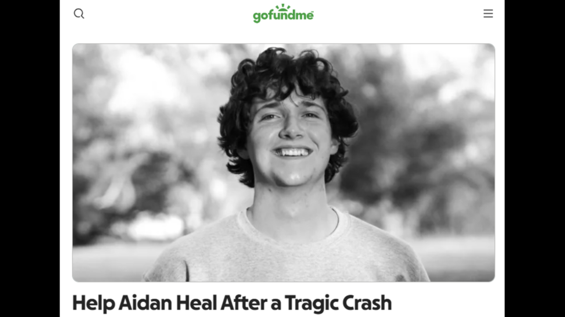 Texas Tech student Aidan Poole, 19, was severely burned after a driver crashed into the back of his SUV, officials told media outlets.