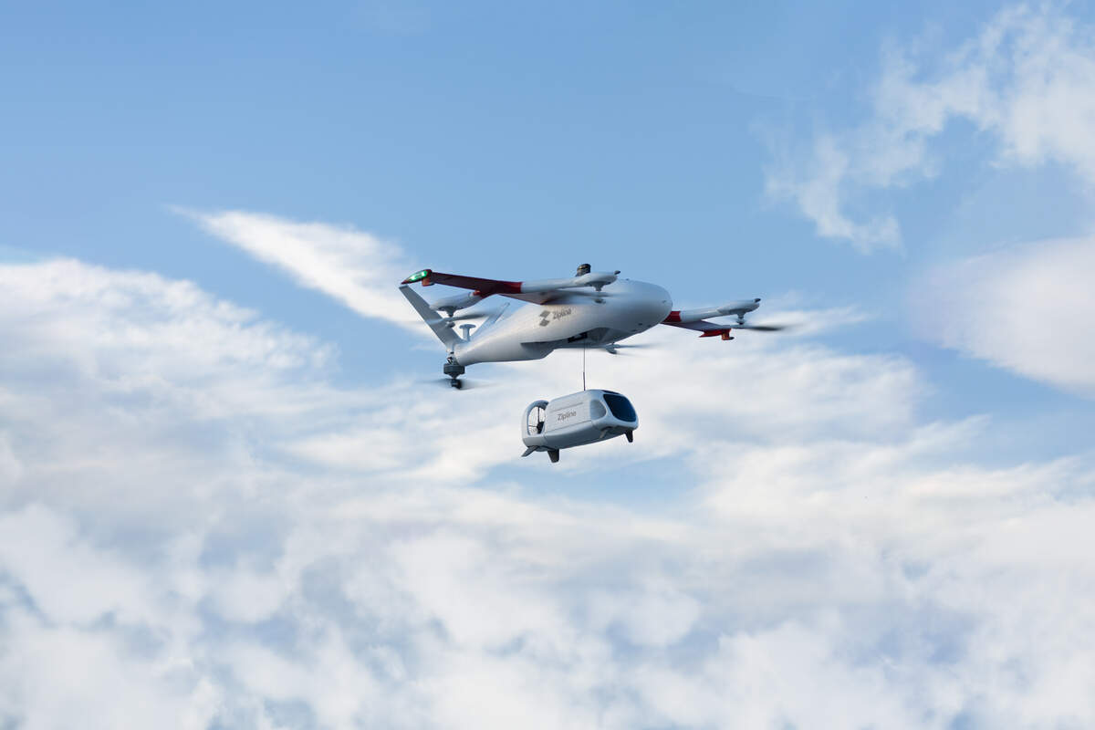 Zipline has worked with the Federal Aviation Administration to maintain a safe and equitable workspace, as the drones fly 300 feet in the air.
