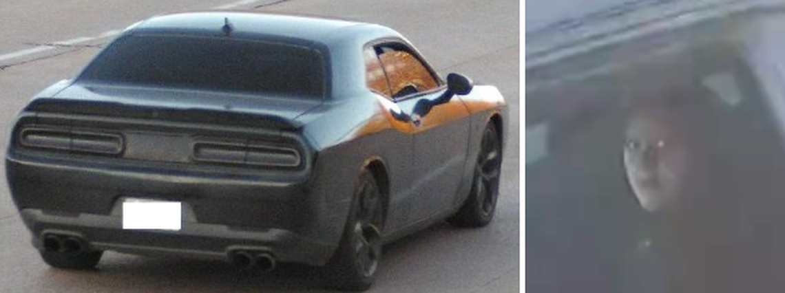 Dallas police are looking for the suspects and suspect vehicle in a hit and run that injured an officer on a motorcycle Tuesday morning, Dec. 12, 2023. 