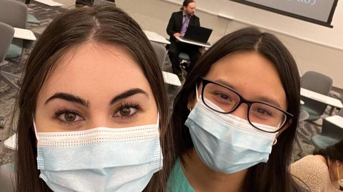 Maya Perez, 16, and Olivia Castillo, 17, spoke during the Fort Worth’s school board meeting in February to advocate for free period products on district campuses. On Tuesday, the board agreed to purchase menstrual pad distributors to go on middle and high school campuses.