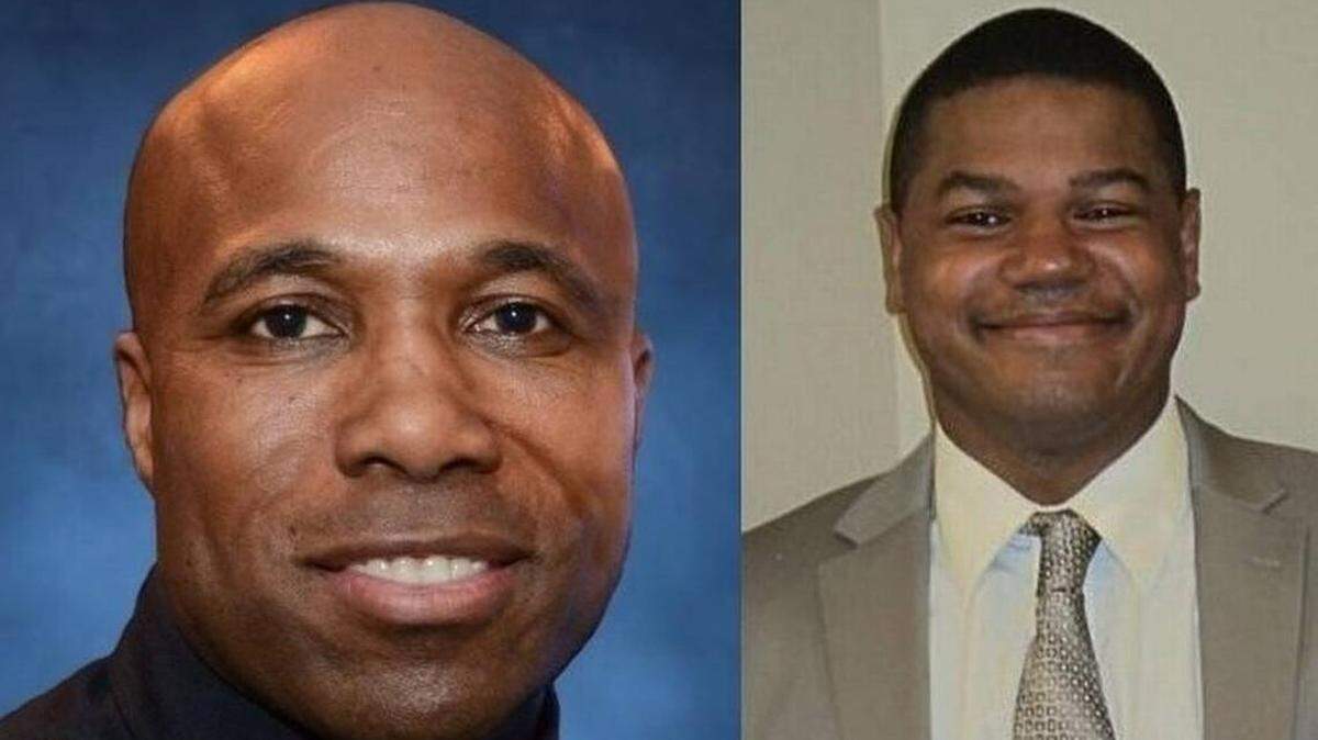Abdul Pridgen, left, and Vance Keyes were demoted from the police command staff in May.