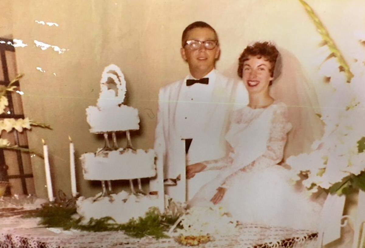 Gary and Jan Draper get married in 1958. They would've been been celebrating their 60th anniversary this year.