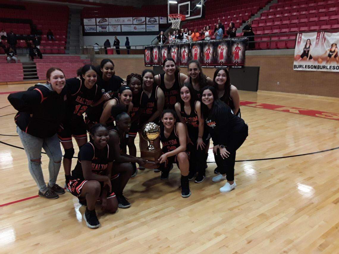 Haltom won its first playoff game since 2009, beating Trimble Tech 49-40 on Tuesday Feb. 18, 2020.