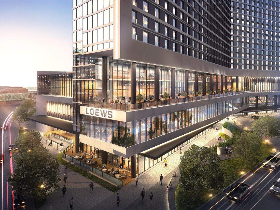 Loews Arlington Hotel and Arlington Convention Center rendering