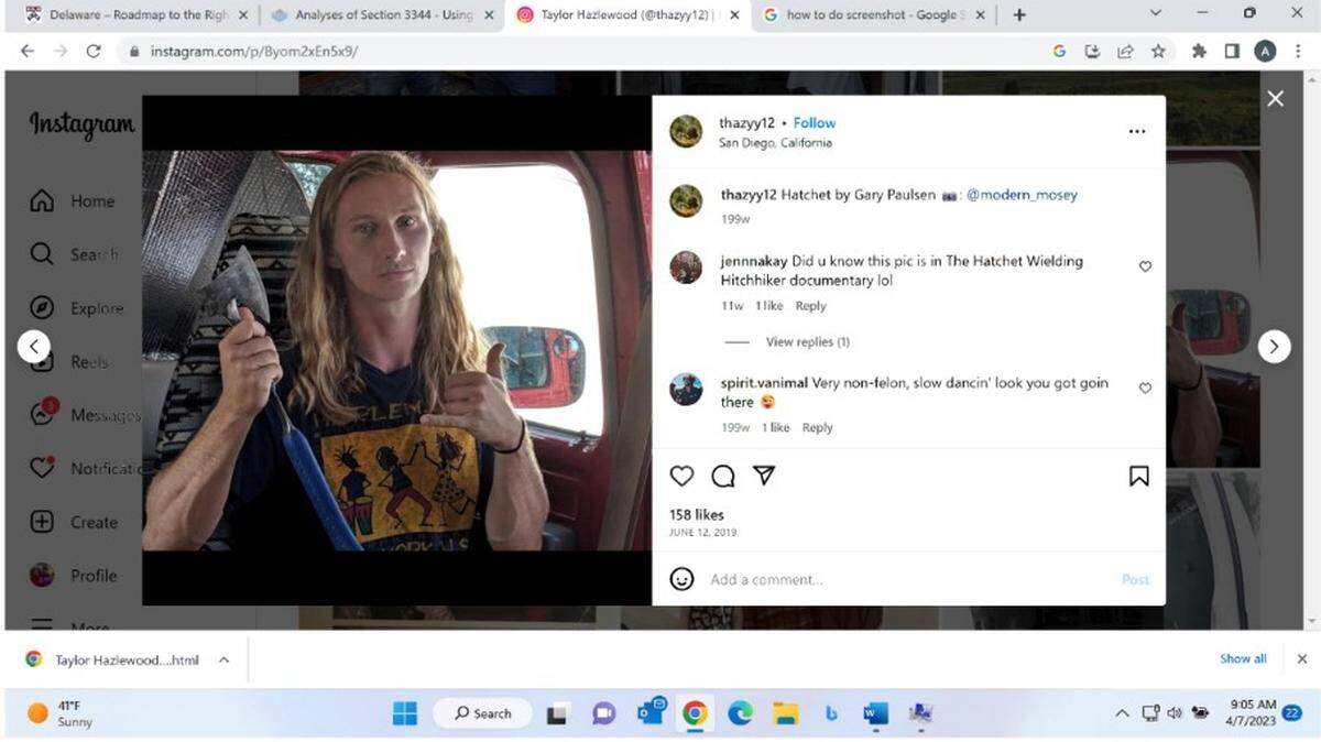 A Dallas lawsuit claims this image was used without permission in the Netflix documentary “The Hatchet Wielding Hitchhiker,” leading to concern from friends and family who thought he was or was connected to the killer in the documentary.