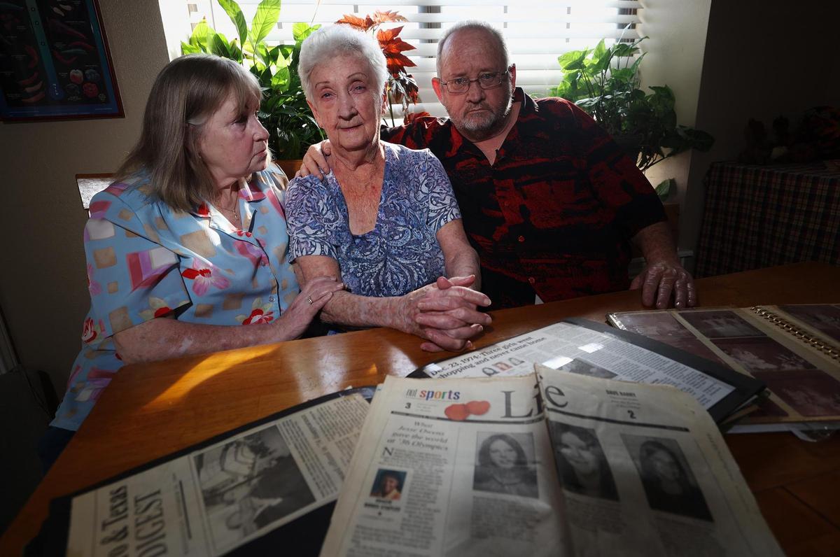 Debra Hopper, left, Fran Langston, center, and Rusty Arnold have spent the past 50 years searching for their lost family member Mary “Rachel” Trlica. Trlica went missing in 1974 with two other girls.